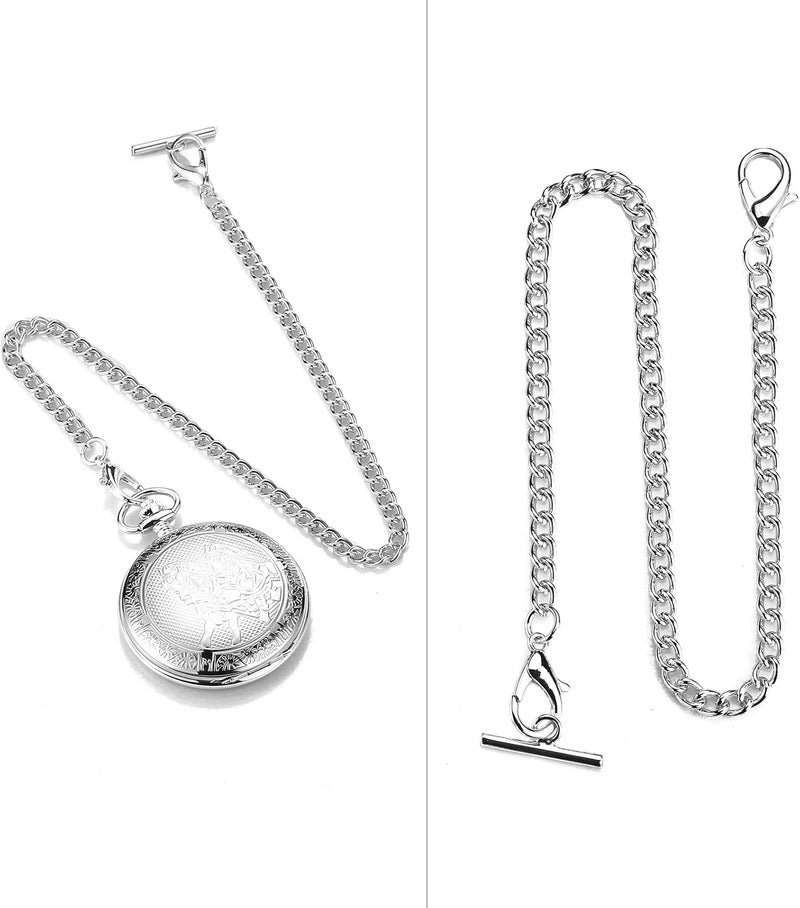 BoShiYa Pocket Watch Chains for Men Vintage Metal Albert Vest Chain Accessories/Color: Gold/Silver/Black/Bronze - Image 2